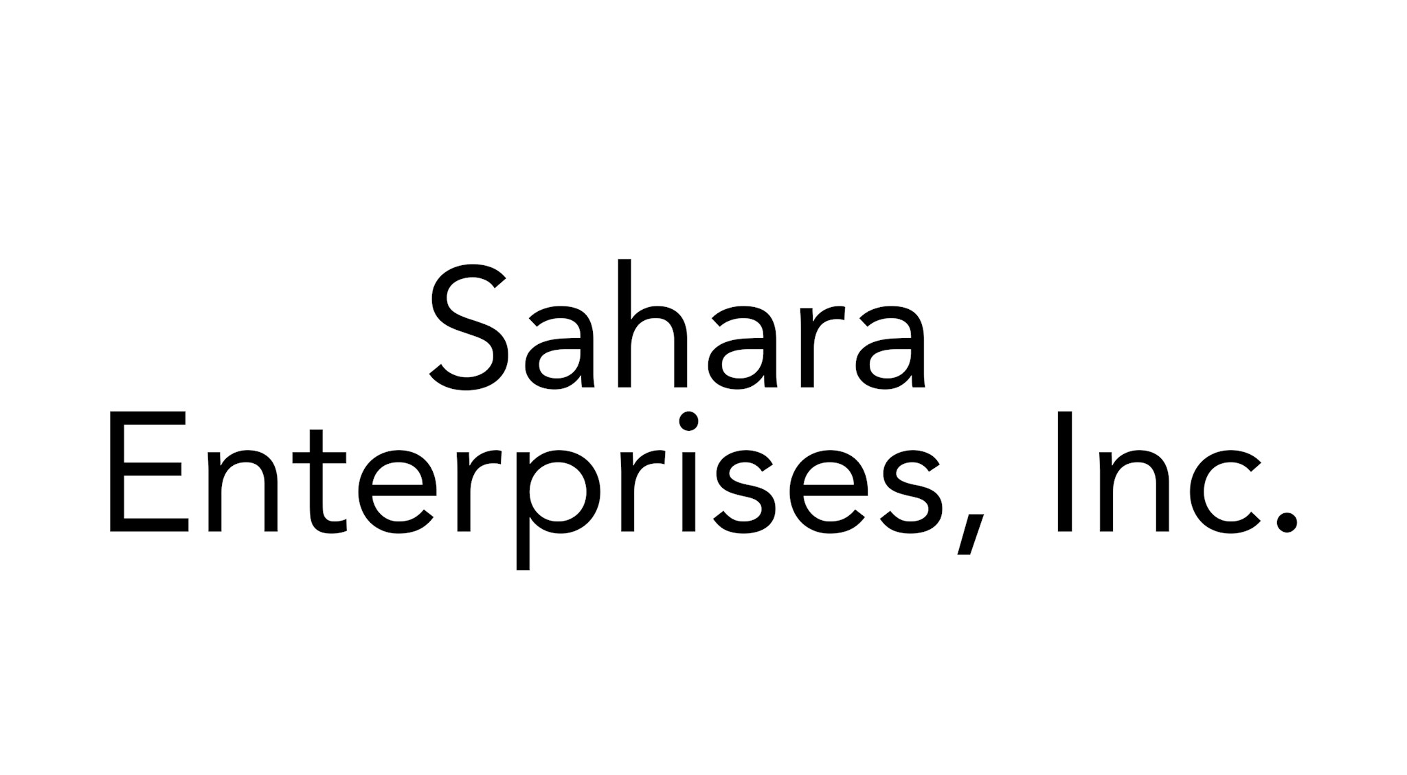 Sahara Enterprises, Inc. 